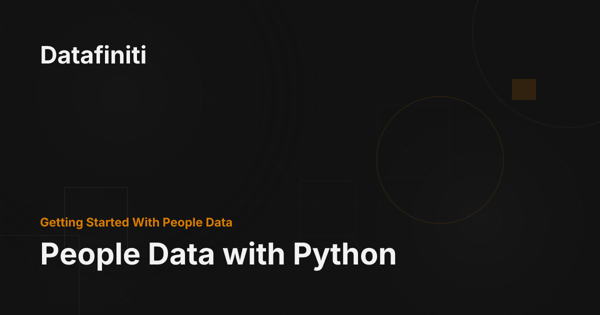 People Data with Python - Datafiniti