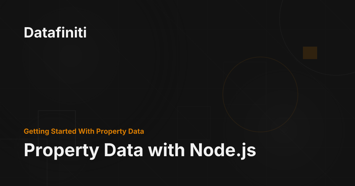 Property Data with Node.js - Datafiniti