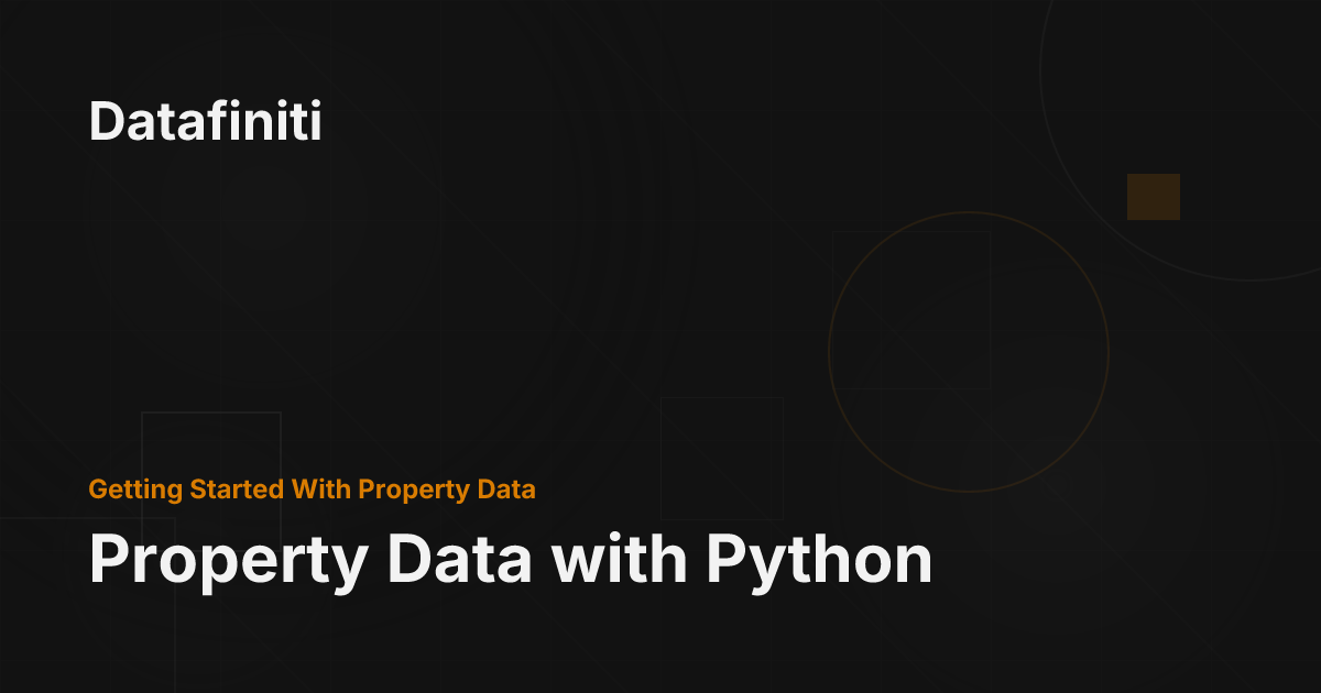 Property Data with Python - Datafiniti