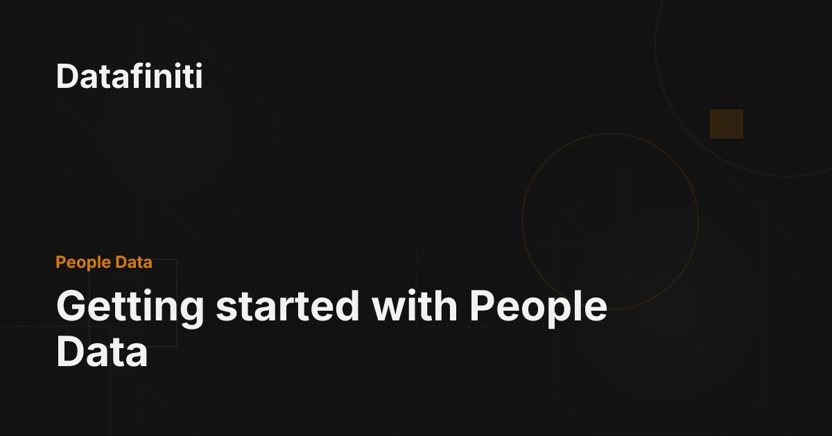 Getting started with People Data - Datafiniti